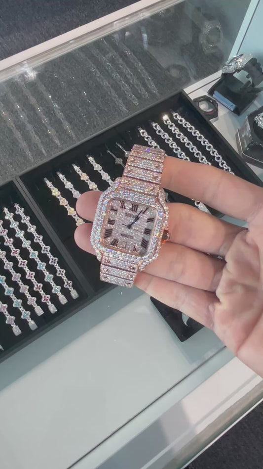 VVS ROSE CUSTOM WATCH 41MM (Highest Quality)